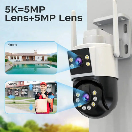 Smart PTZ WiFi Security Camera With AI Tracking Outdoor