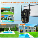 8MP 4K PTZ WiFi Camera With Dual Lens For Outdoor AI Human Detection - stepyours.com