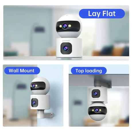 Lenovo 4K IP Camera - Dual Lens 5G WiFi Auto Tracking For Home Surveillance by stepyours.com