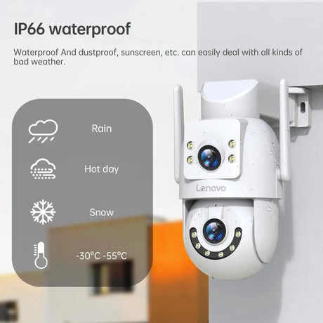 Lenovo HD PTZ Outdoor Camera Dual Lens 6MP With Auto Tracking - 5G WiFi - stepyours.com
