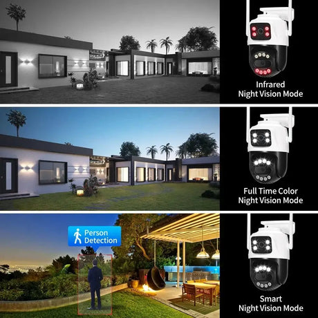ASECAM 12MP 6K WiFi Outdoor Camera - AI Tracking, 8X Zoom, Dual Screen - stepyours.com