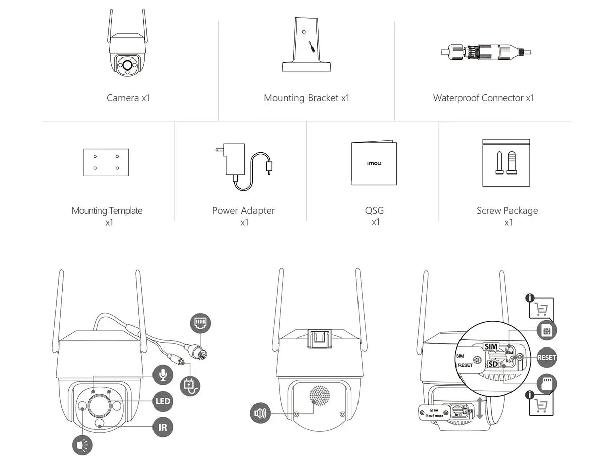 IMOU Cruiser SE Plus Outdoor WiFi Camera AI Human Detection Night Vision - stepyours.com