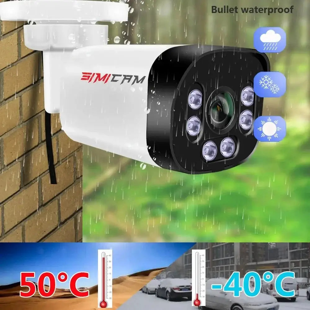 SIMICAM Super HD Bullet Camera 4K PoE Night Vision With Audio For NVR - stepyours.com