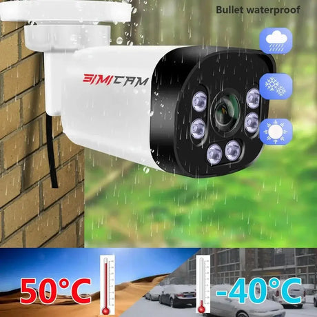 SIMICAM Super HD Bullet Camera 4K PoE Night Vision With Audio For NVR - stepyours.com