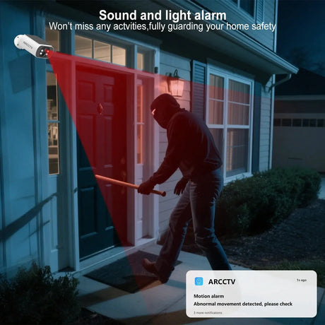 ARCCTV 2K Wireless Solar Camera - Humanoid Detection And Night Vision - stepyours.com