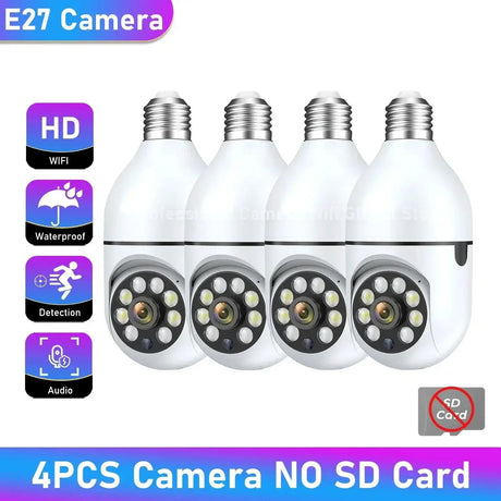 Night Vision WiFi Camera Bulb With Full Color Tracking Zoom