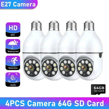 Night Vision WiFi Camera Bulb With Full Color Tracking Zoom