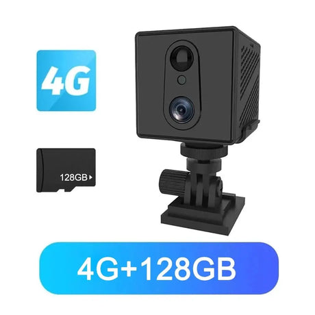 5MP Mini Camera 4G IP CCTV Two Way Audio 3000mAh Battery 64GB Night Vision - stepyours.com