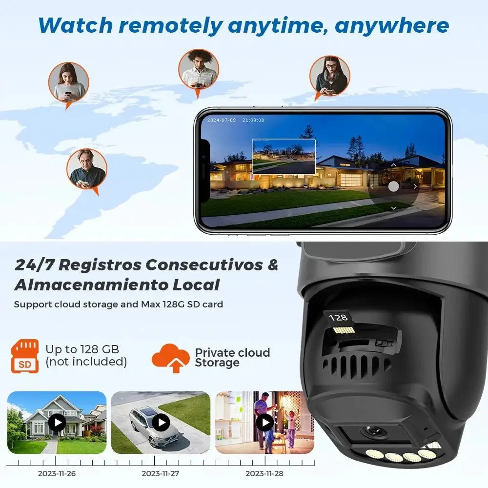 BESDER O - Kam Pro Dual - Lens 10MP - 8MP PTZ Outdoor WiFi Security Camera AI Detection - stepyours.com