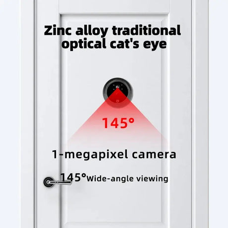 4.3 Inch HD Display Visual Peephole Video Doorbell 145 Degree Angel 1 Megapixel Camera PIR Motion Detection Night Vision Cat Eye by stepyours.com