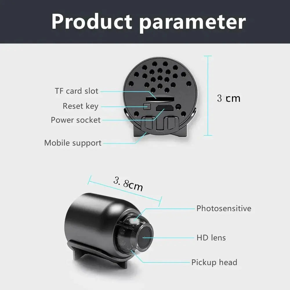 1080P HD Mini WiFi Camera With Sound Detection Monitor