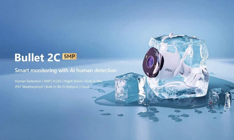 IMOU Outdoor Bullet 2C 5MP WiFi Camera Weatherproof AI Human Detection - stepyours.com