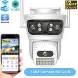 12MP Outdoor WiFi PTZ Camera With 6K HD Triple Lens Waterproof - stepyours.com