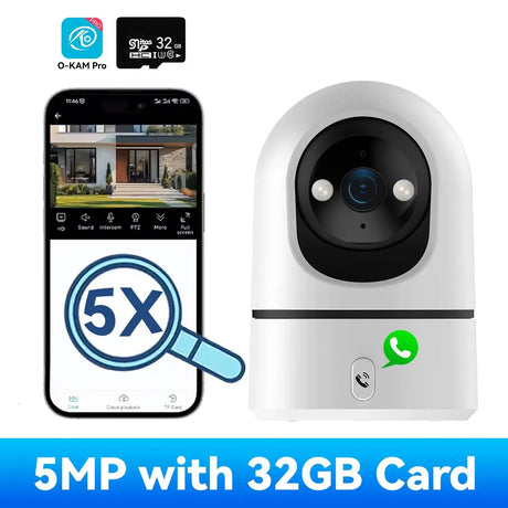 PEGATAH 5MP One - Touch Call Indoor Baby Monitor WiFi Color Night Vision - stepyours.com