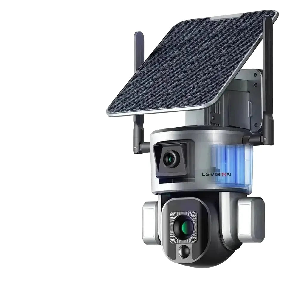 Outdoor Solar Dual Lens Security Camera 4K Resolution