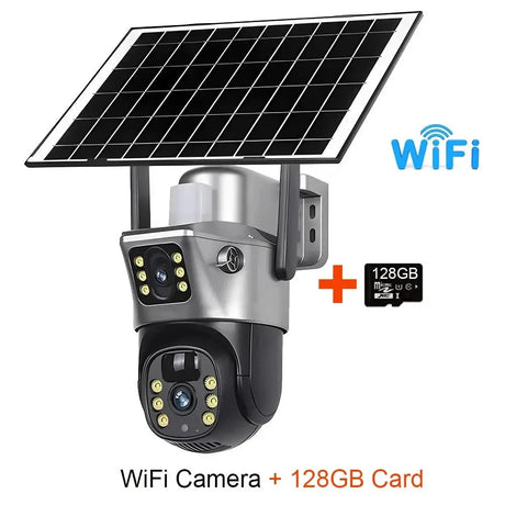 V380 Pro Solar Security Camera - Dual Lenses 8MP 4K PIR Night Vision Outdoor - stepyours.com