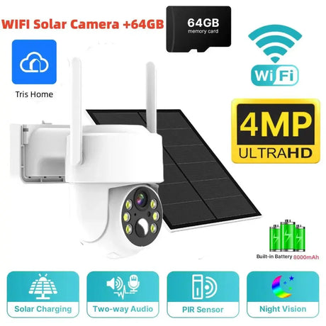Solar Powered Outdoor Security Camera With Smart Detection