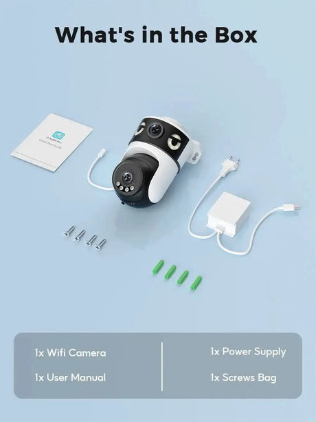 O - KAM 10MP Dual Lens PTZ WiFi Camera - AI Humanoid Detection and Auto Tracking - stepyours.com