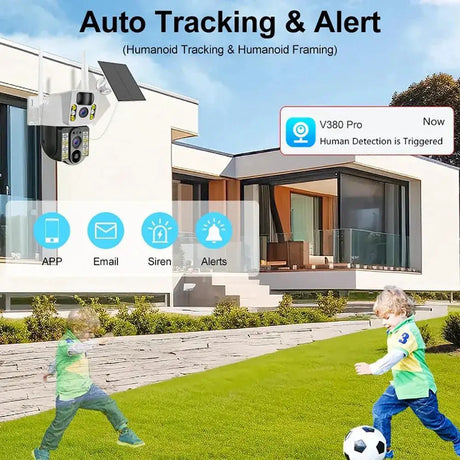 4K Solar CCTV Camera With Advanced Human Detection 10x Zoom