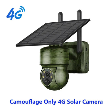 Shiwojia Wifi Wireless PTZ Solar Camera 4G SIM Outdoor 4MP