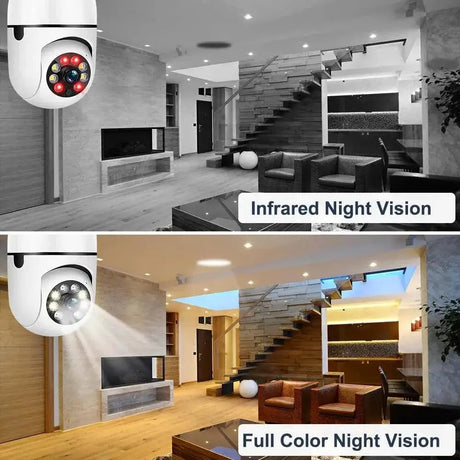 AI Powered Smart Bulb Camera With Color Night Vision Tech