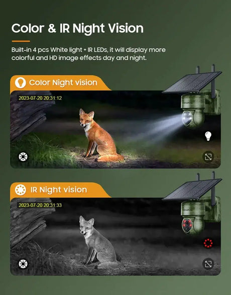 Shiwojia Wifi Wireless PTZ Solar Camera 4G SIM Outdoor 4MP