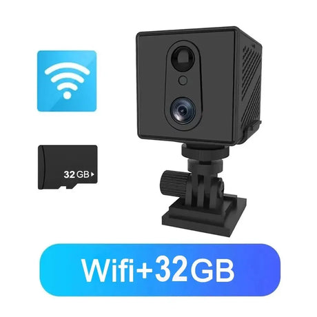 5MP Mini Camera 4G IP CCTV Two Way Audio 3000mAh Battery 64GB Night Vision - stepyours.com