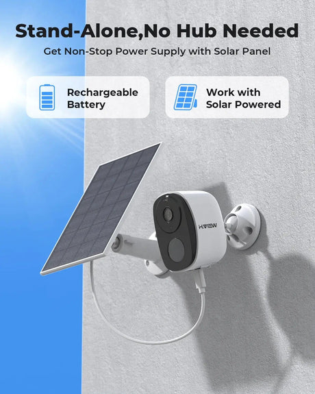 H View PIR Battery Powered Wireless Outdoor Security Camera 2K 3MP WiFi Siren - stepyours.com