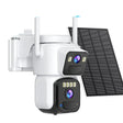 8MP Dual Lens Solar WiFi Security Camera - Color Night Vision, PIR Motion - stepyours.com