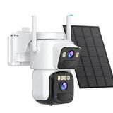 8MP Dual Lens Solar WiFi Security Camera - Color Night Vision, PIR Motion - stepyours.com