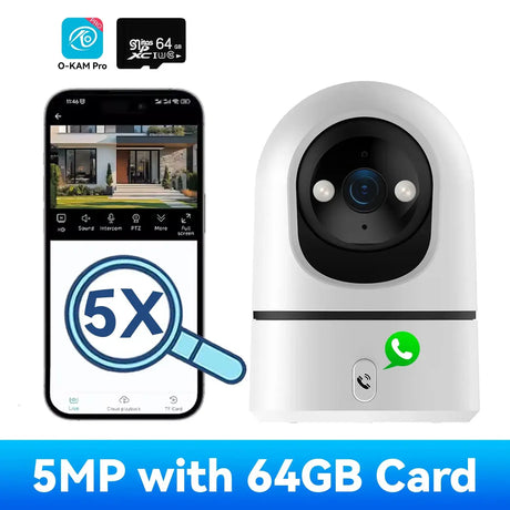 PEGATAH 5MP One - Touch Call Indoor Baby Monitor WiFi Color Night Vision - stepyours.com