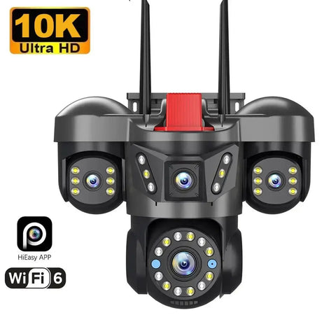 Sherway 10K 20MP UHD Outdoor Quad Lens WiFi IP Camera With 360 PTZ Auto Tracking - stepyours.com