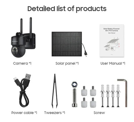 Tuya 3MP Solar Camera Outdoor WiFi Alexa 4G LTE SIM Light