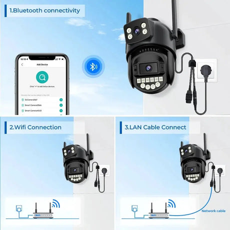 ANBIUX 8MP Dual Lens PTZ IP Camera with AI Humanoid Detection - stepyours.com