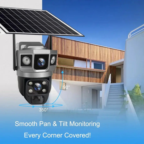 V380 Pro Solar Wifi Outdoor PTZ Dual Lens Camera Auto Tracking Hooks - stepyours.com