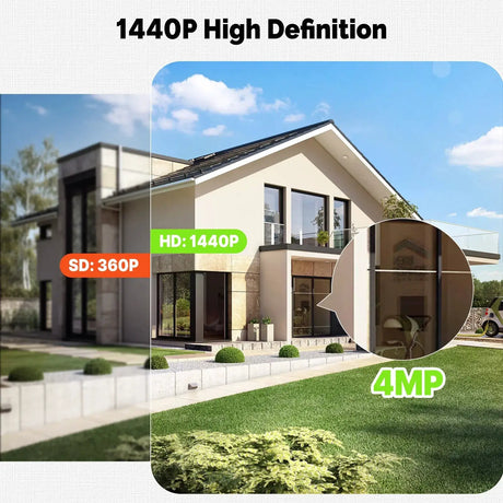 MOES Solar Powered WiFi Security Camera 4MP IP65 Waterproof Alexa Google Home - stepyours.com