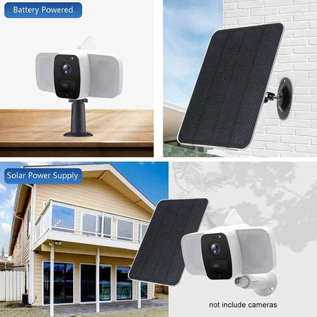 Solar Panel Security Camera Charger Outdoor Power Kit