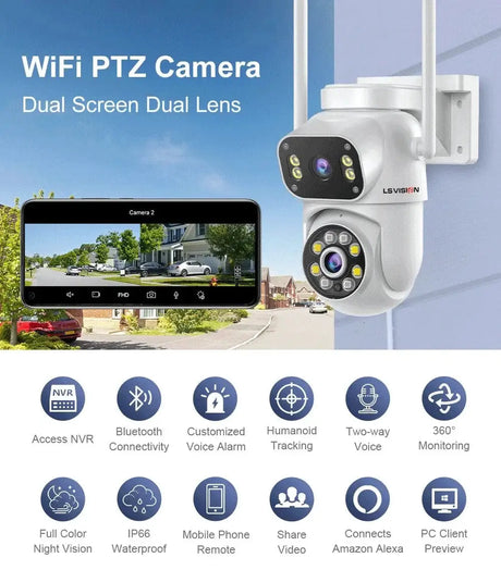 LS Vision LS - WL320 - 10X Outdoor PTZ Camera With Auto Tracking AI Pro - stepyours.com