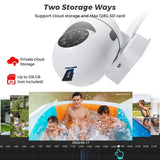 Smart 4MP Wireless Outdoor PTZ Camera With AI Auto Tracking Night Vision - stepyours.com
