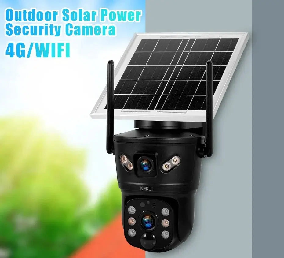 KERUI Outdoor Waterproof Solar Camera 6MP Dual Lens With 4G SIM And WiFi - stepyours.com