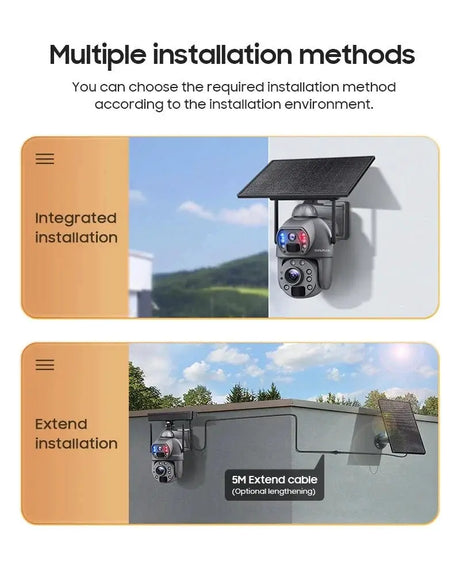 SHIWOJIA Solar 4G Security Camera With 360 Night Vision And 36X Zoom - stepyours.com
