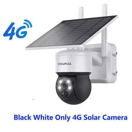 Shiwojia Wifi Wireless PTZ Solar Camera 4G SIM Outdoor 4MP