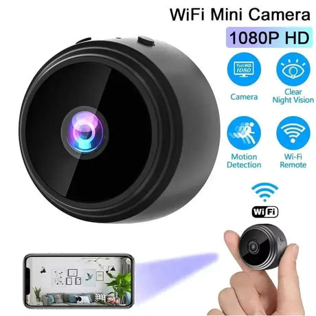 A9 HD WiFi Mini Surveillance Camera - 1080P Wireless Home Security.Add Hooks - stepyours.com