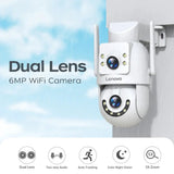 Lenovo 4K Outdoor WiFi Surveillance Camera Dual Lens PTZ IP - ESCAPION