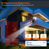 8MP 4K PTZ WiFi Camera With Dual Lens For Outdoor AI Human Detection - stepyours.com