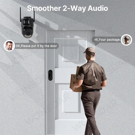 External WiFi PTZ Camera Dual Lens - Outdoor 2.4Ghz And 5Ghz WiFi Auto Tracking - stepyours.com