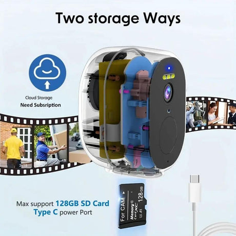 Never Miss A Moment Solar Powered 4MP Battery Spotlight Camera 2K Outdoor Tuya - stepyours.com