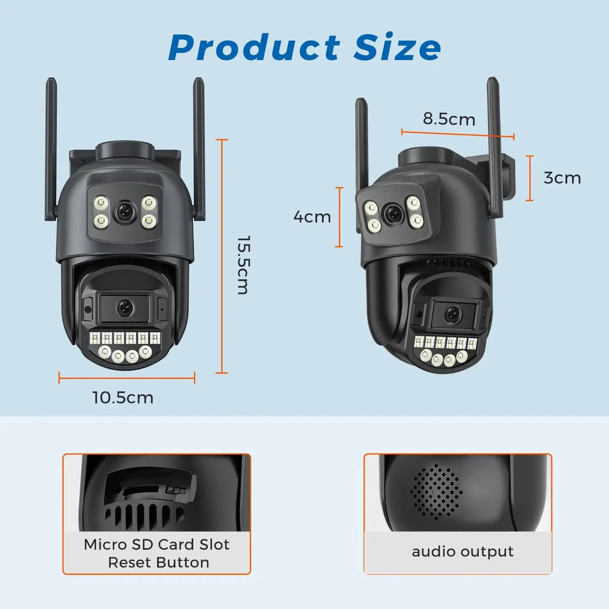 BESDER O - Kam Pro Dual - Lens 10MP - 8MP PTZ Outdoor WiFi Security Camera AI Detection - stepyours.com
