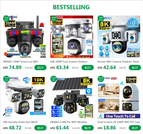 Difang 5MP WiFi IP Camera Outdoor PTZ 10x Zoom Auto Tracking CCTV - stepyours.com