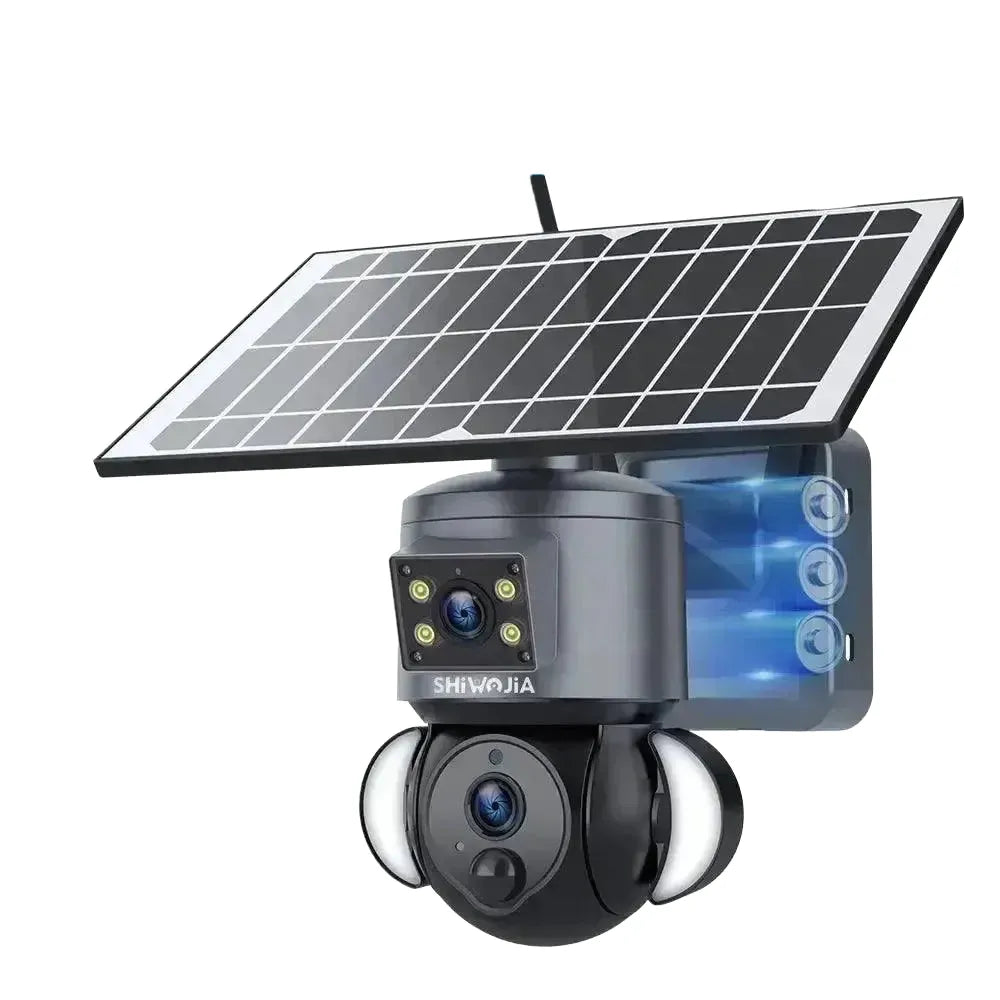 Solar Powered Outdoor Security Cam AI Tracking Night Vision